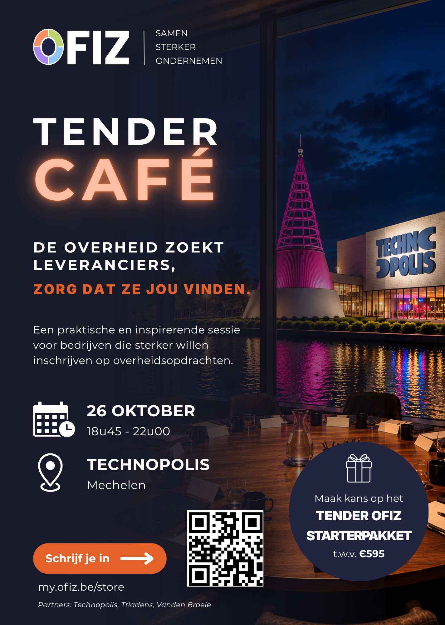 Tender Café Tender Café | Van tenderkans naar sterke offerte Overheidsopdrachten bieden heel wat kansen voor ondernemingen. Maar hoe zorg je ervoor dat je de juiste opportuniteiten herkent ...